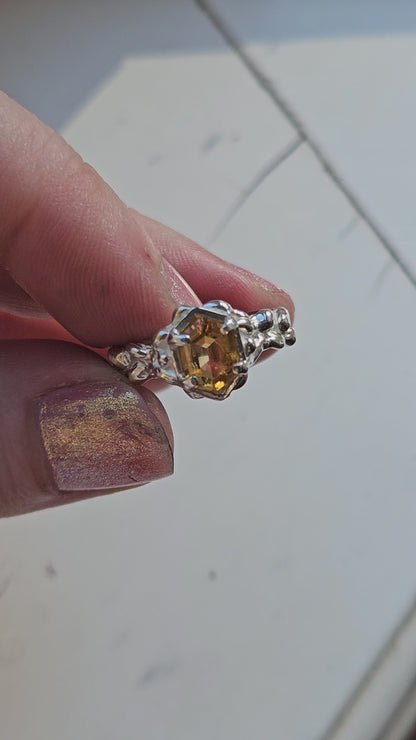 Citrine Blossom Ring