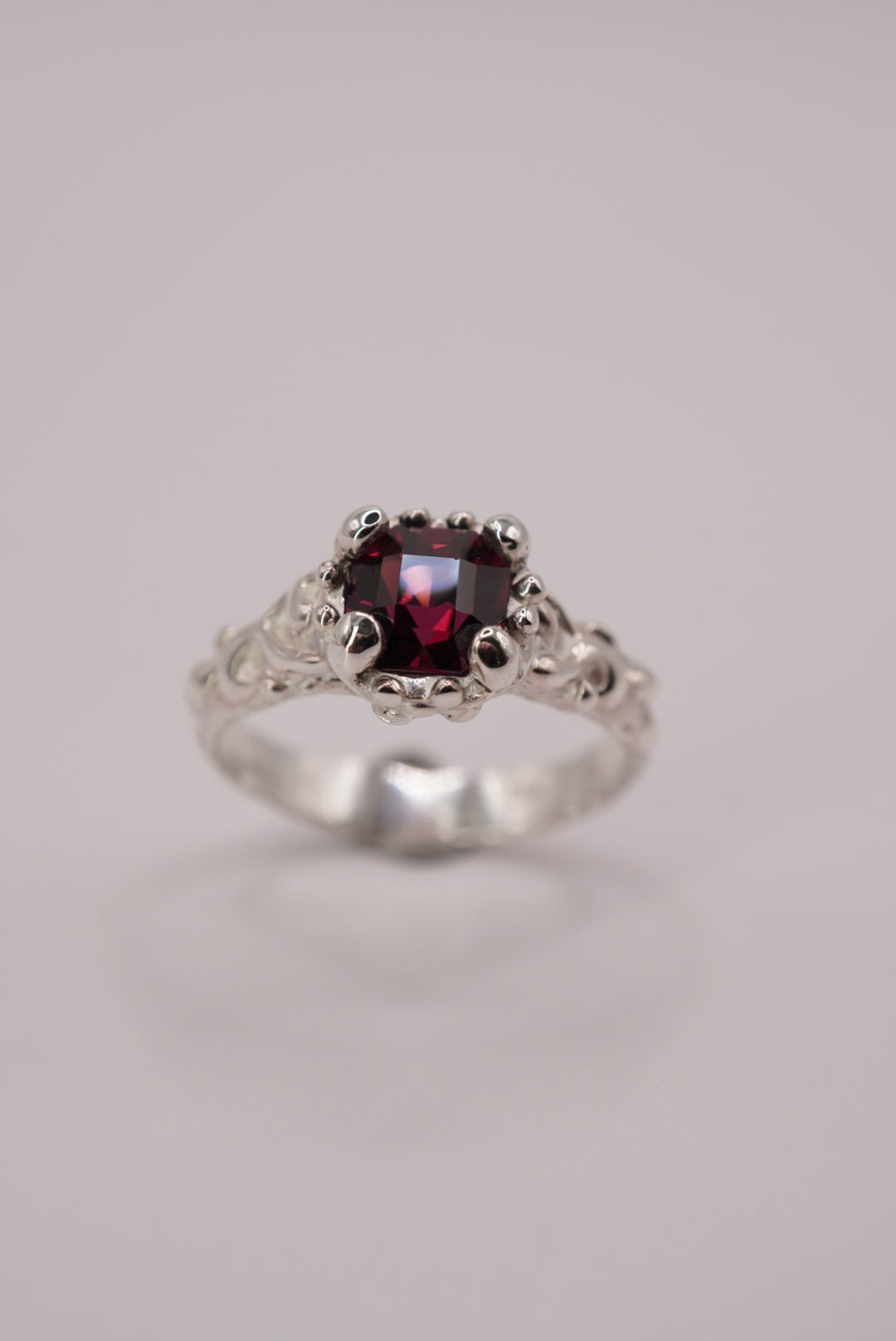 Garnet Crown Ring