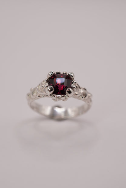 Garnet Crown Ring