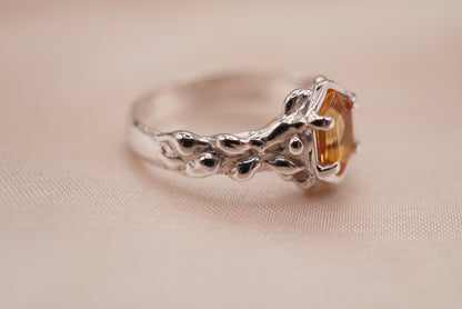 Citrine Blossom Ring