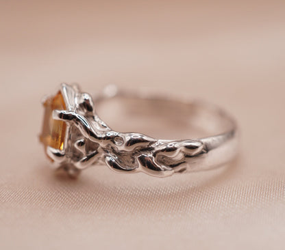 Citrine Blossom Ring