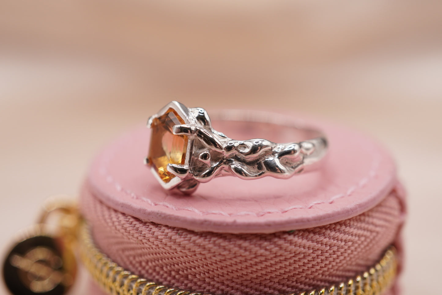 Citrine Blossom Ring