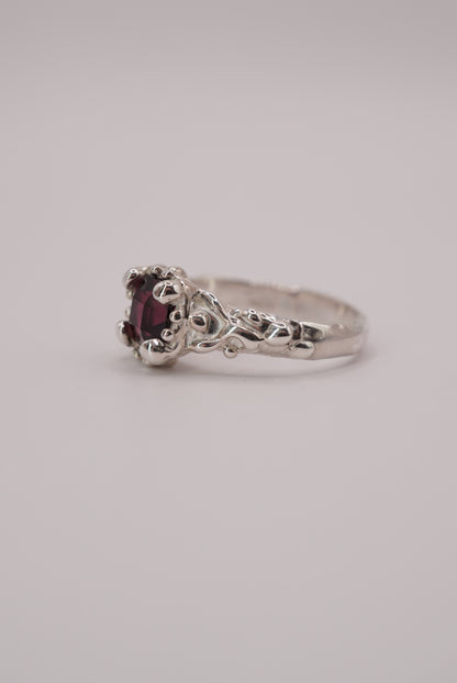 Garnet Crown Ring