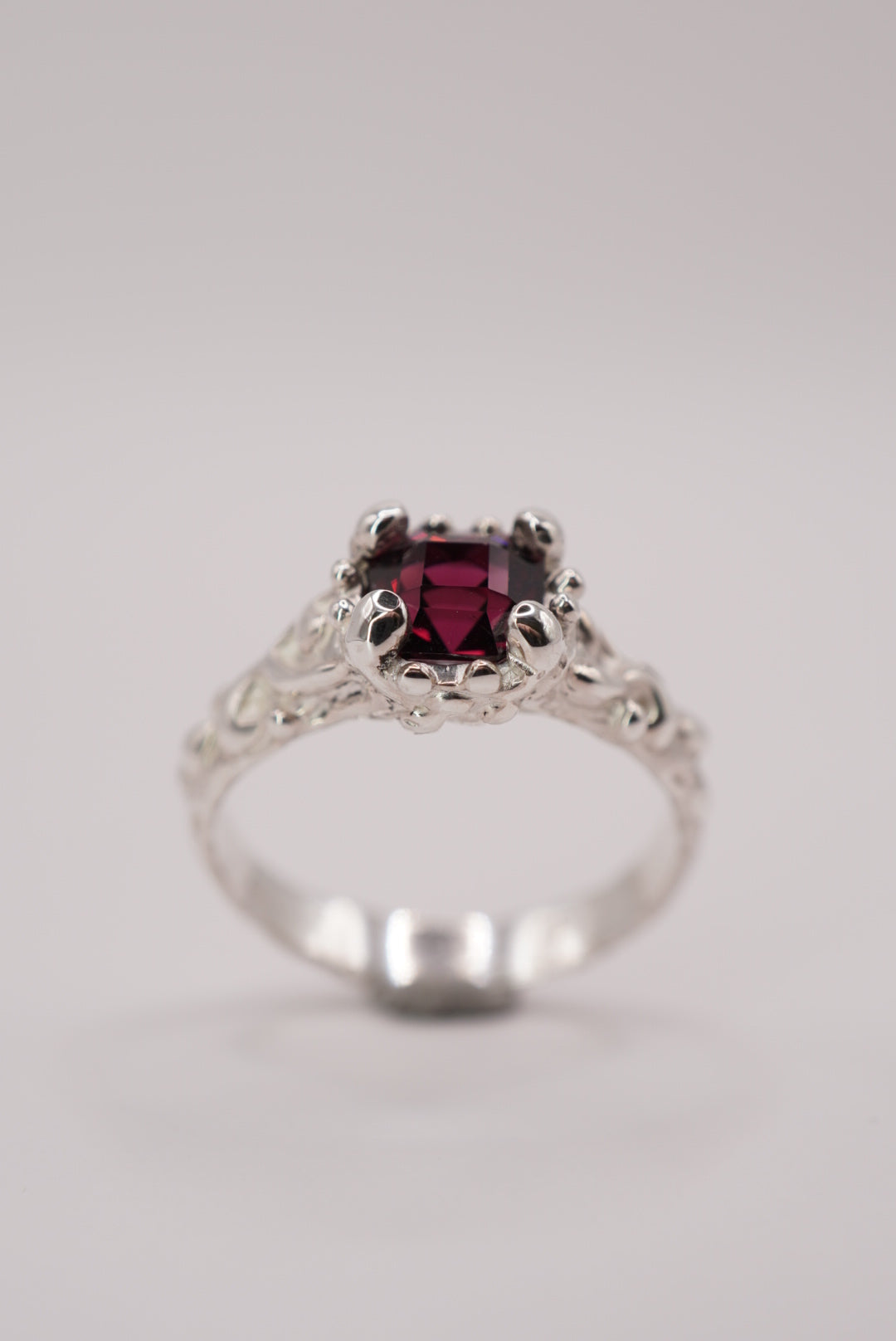 Garnet Crown Ring