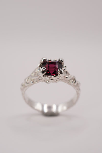 Garnet Crown Ring
