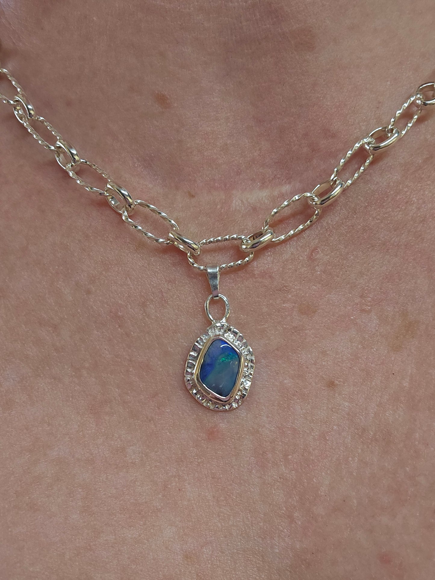 Opal Chain Necklace