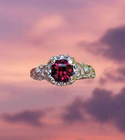 Garnet Crown Ring