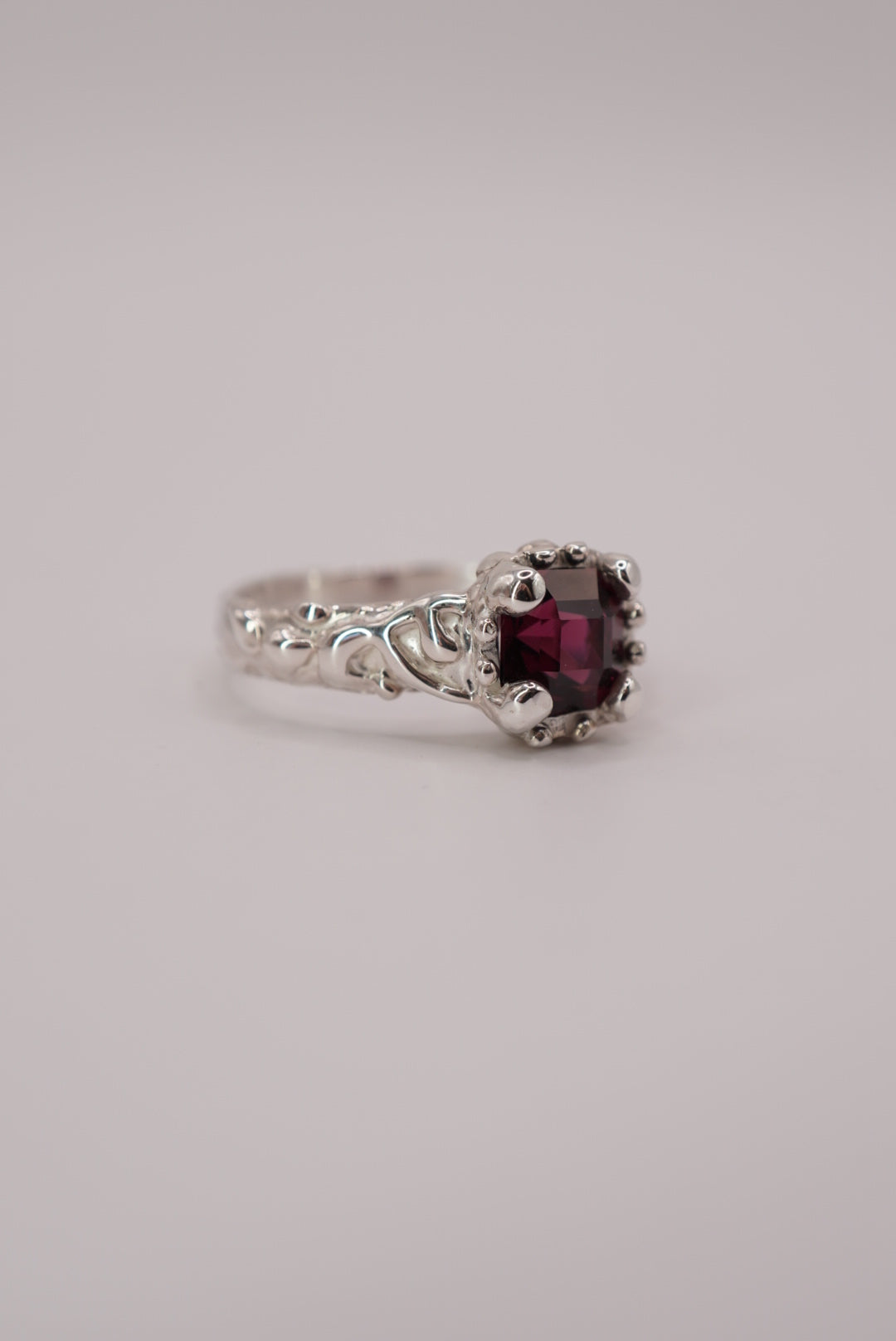 Garnet Crown Ring