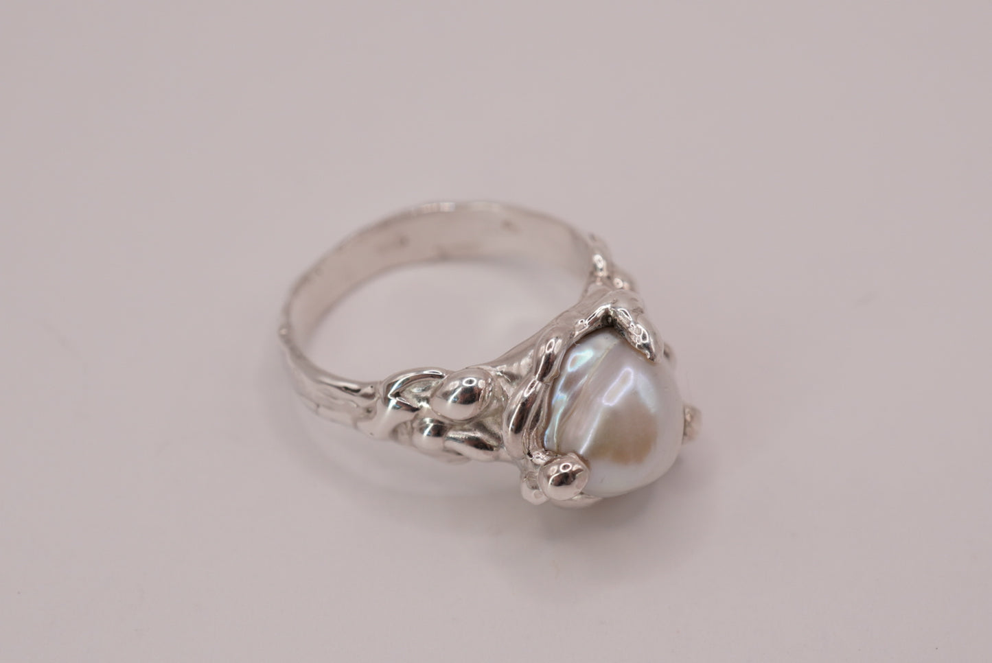 Moonlace Pearl Ring