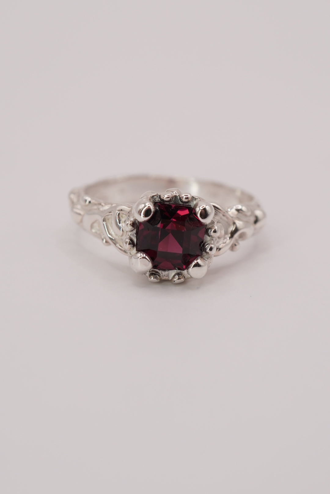 Garnet Crown Ring