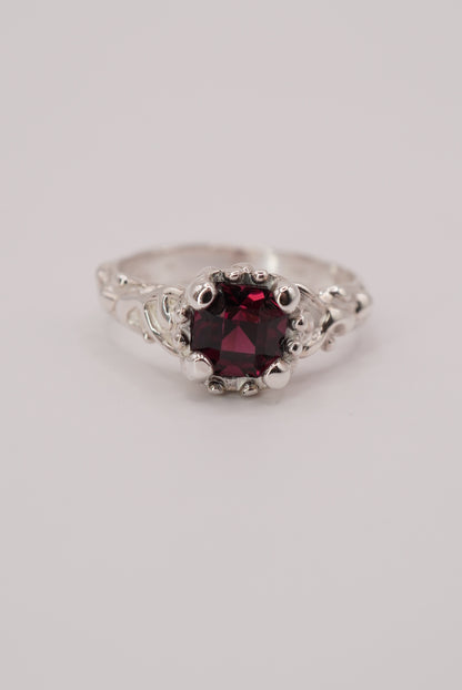 Garnet Crown Ring