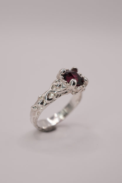 Garnet Crown Ring