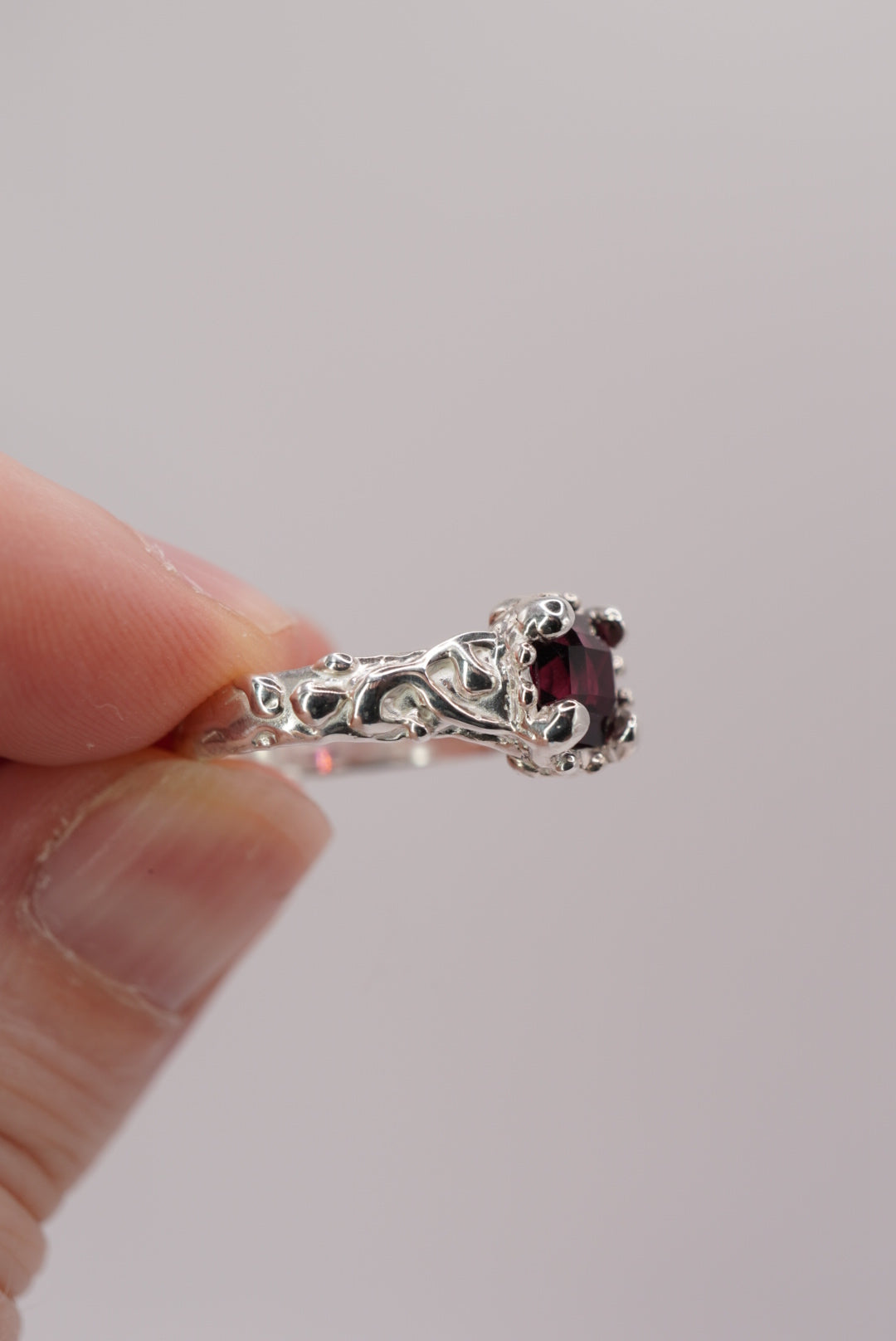 Garnet Crown Ring