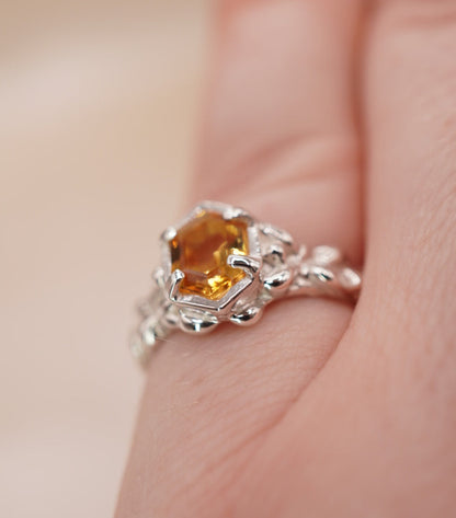 Citrine Blossom Ring
